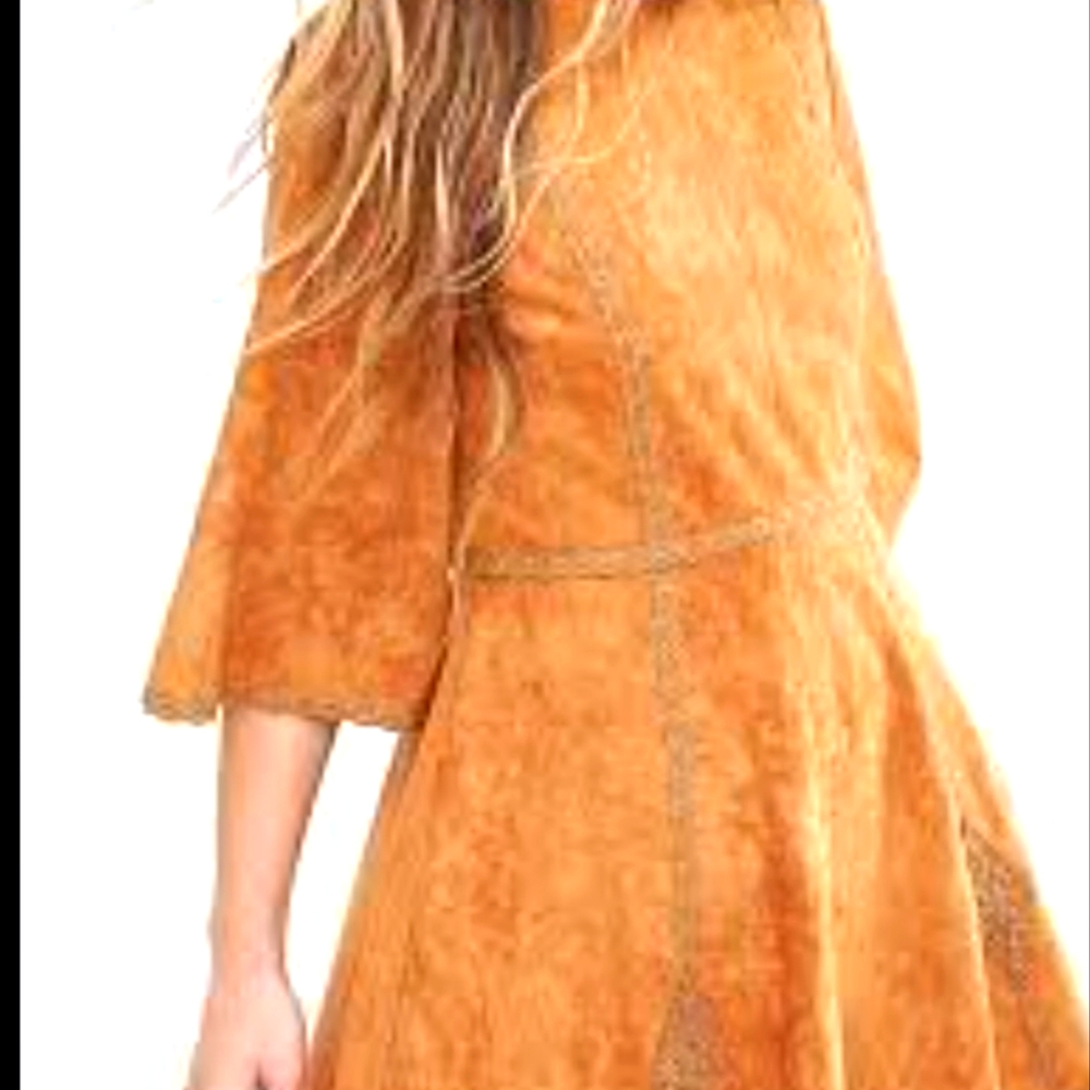 Moon River Faux Suede midi Dress xs new